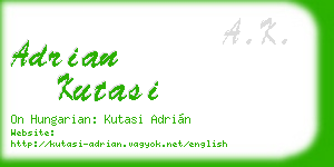 adrian kutasi business card